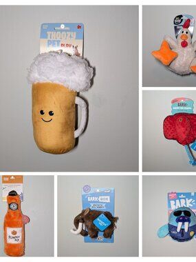 NWT Lot of Six Stuffed Dog Toys